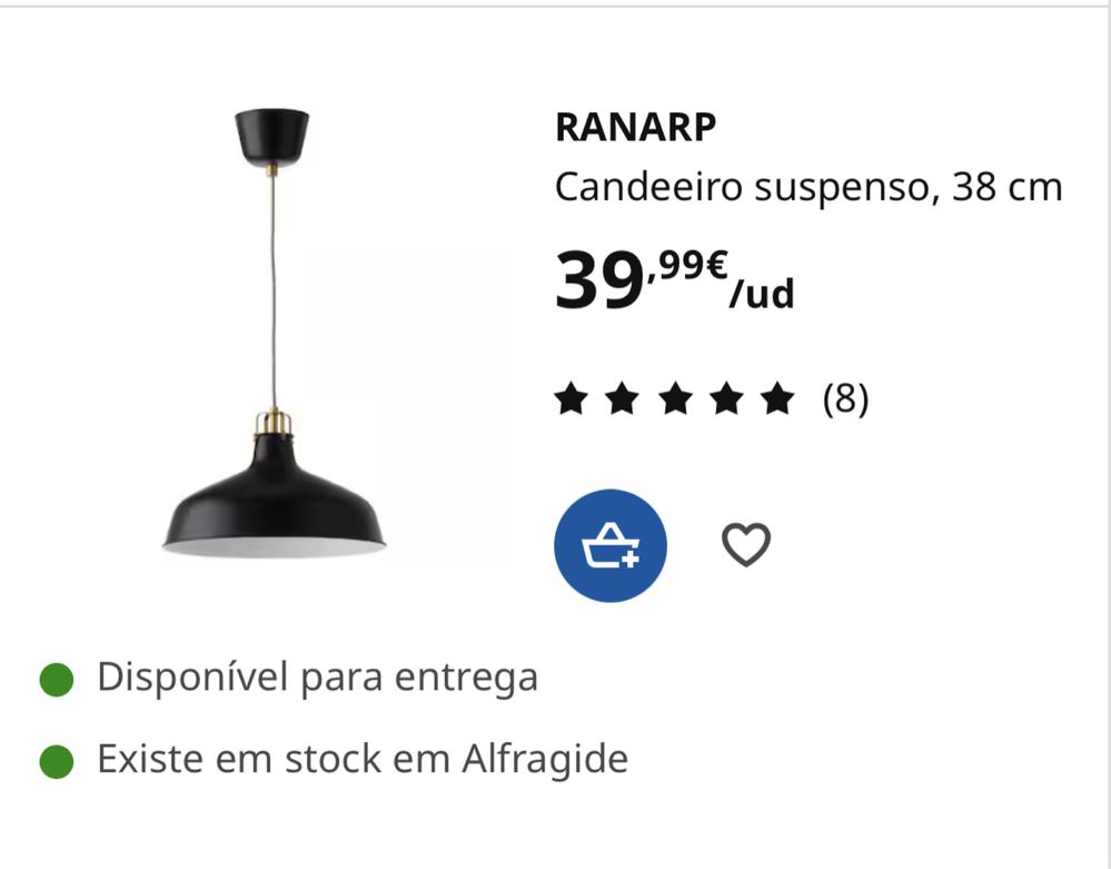 Candeeiros de teto Ikea x 3