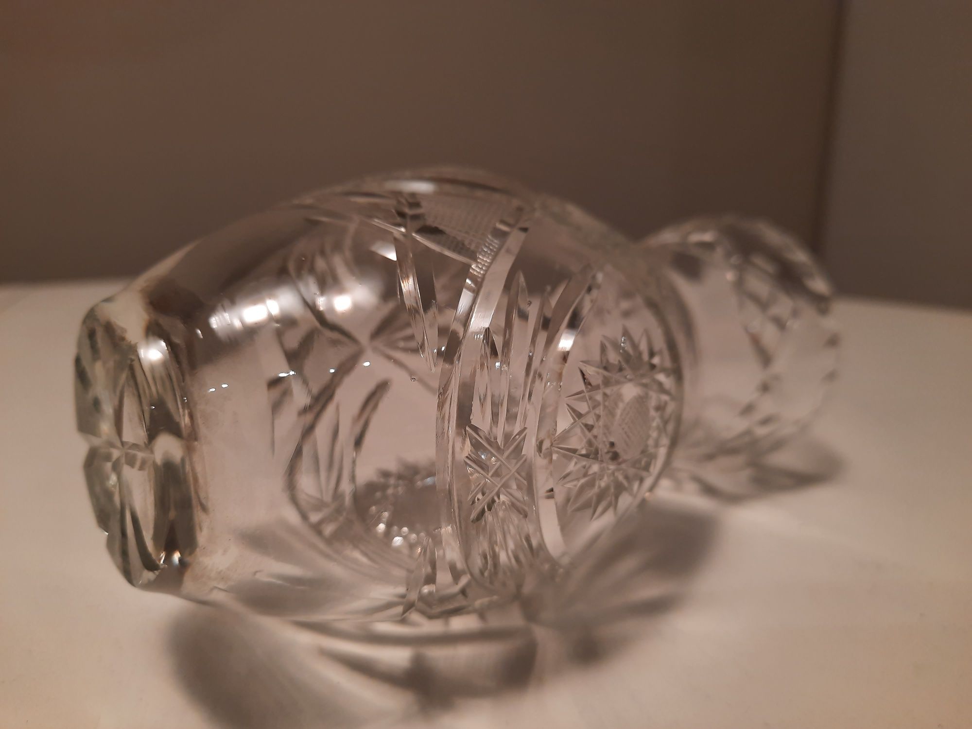 Wazon prl wazonik PRL wazon kryształowy szkło kryształowe Ząbkowice