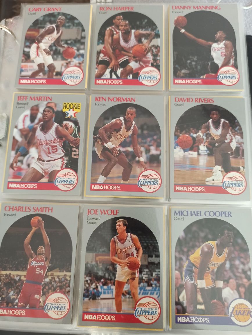 Set kart NBA 1990-91 Hoops łącznie 229 kart