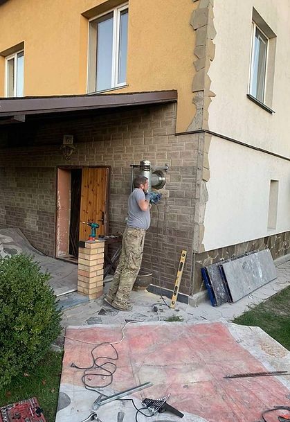 Установка дымохода/ монтаж димаря/ монтаж димоходу сендвіч