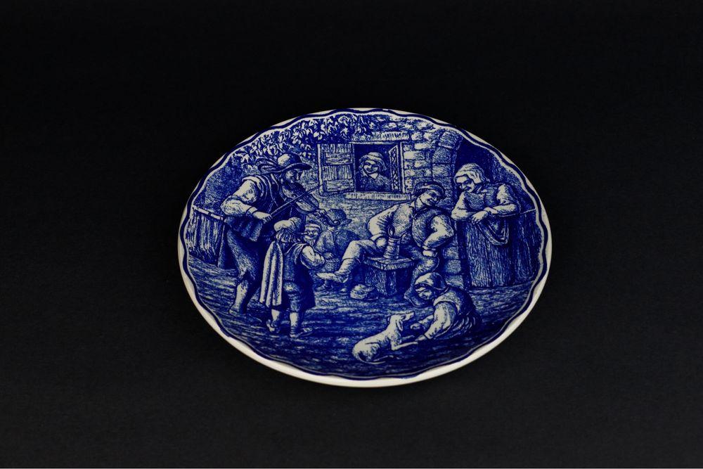 Delft Boch Freres ceramiczny talerz ręcznie malowany