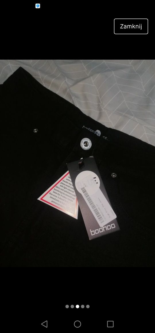 Nowe z metką spodnie mom jeans boohoo czarne 34