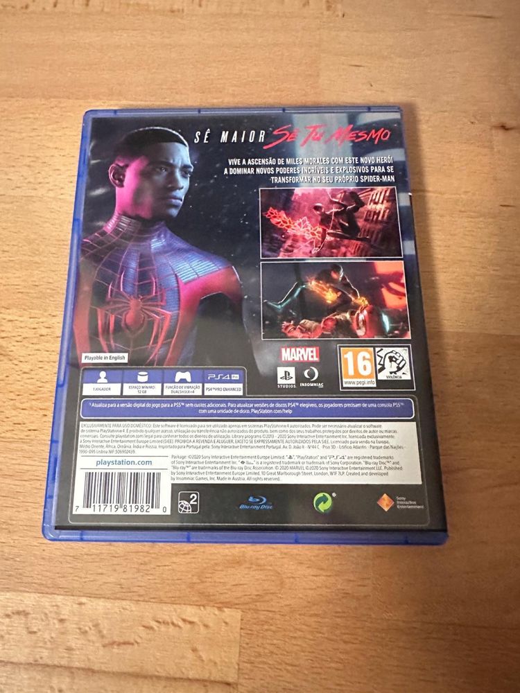 Jogo Spiderman Miles Morales para PS4