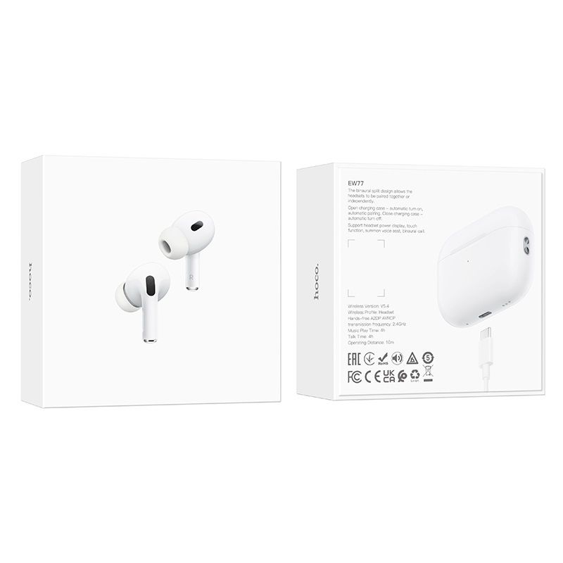 Вакуумные беспроводные Bluetooth TWS наушники Hoco EW77