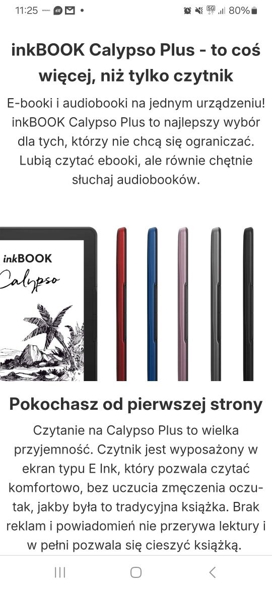 Czytnik e book Calypso Plus