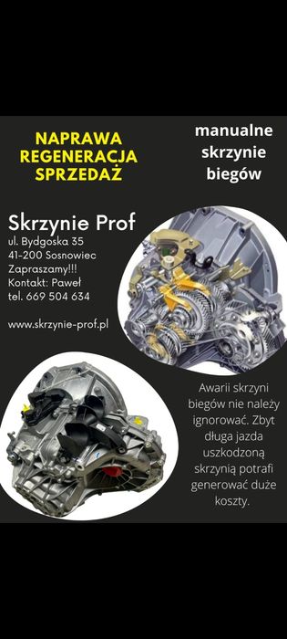 Naprawa skrzyń biegów Dąbrowa G. Zawiercie Będzin Tarnowskie G. Zabrze