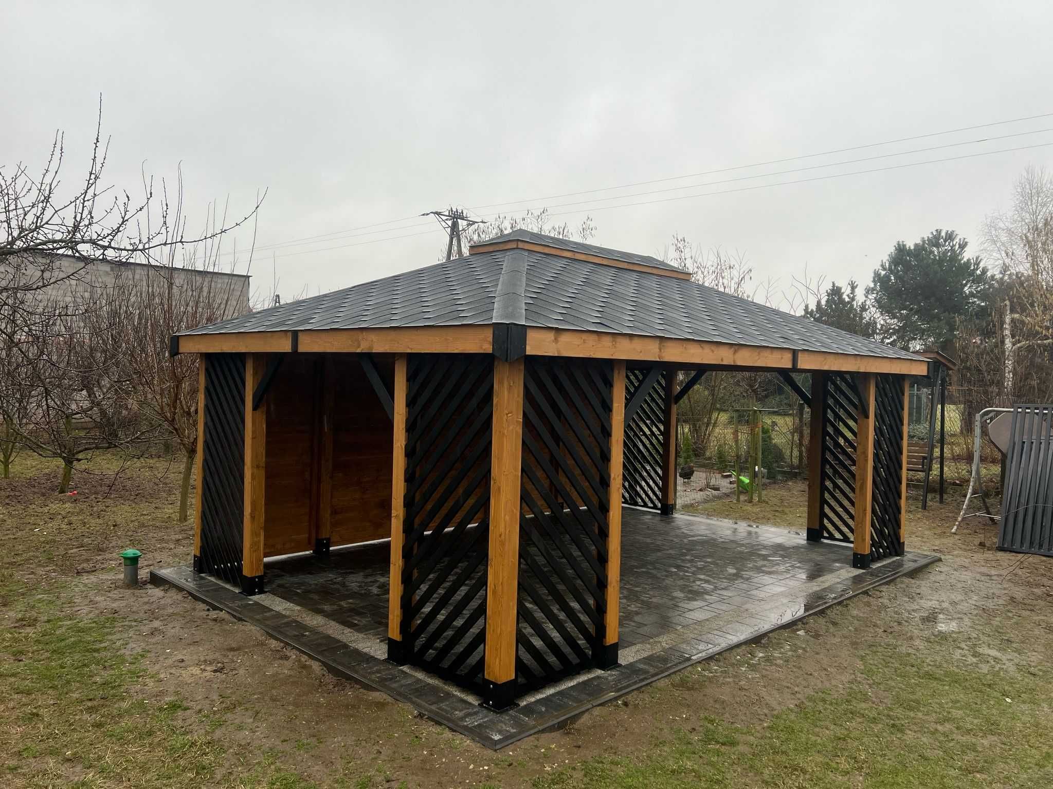 Altana altanka ogrodowa drewniana ,,Uppsala" 5x4m Hit !!!