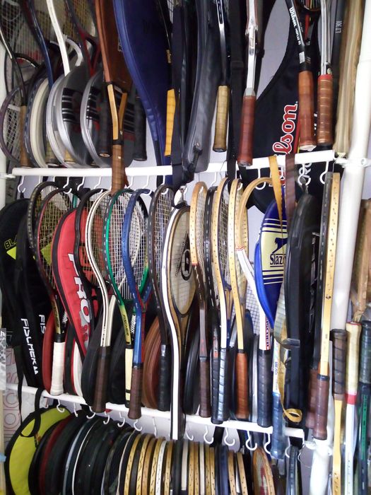 Coleção particular de 300 raquetes de Ténis anos 60.70,80,90