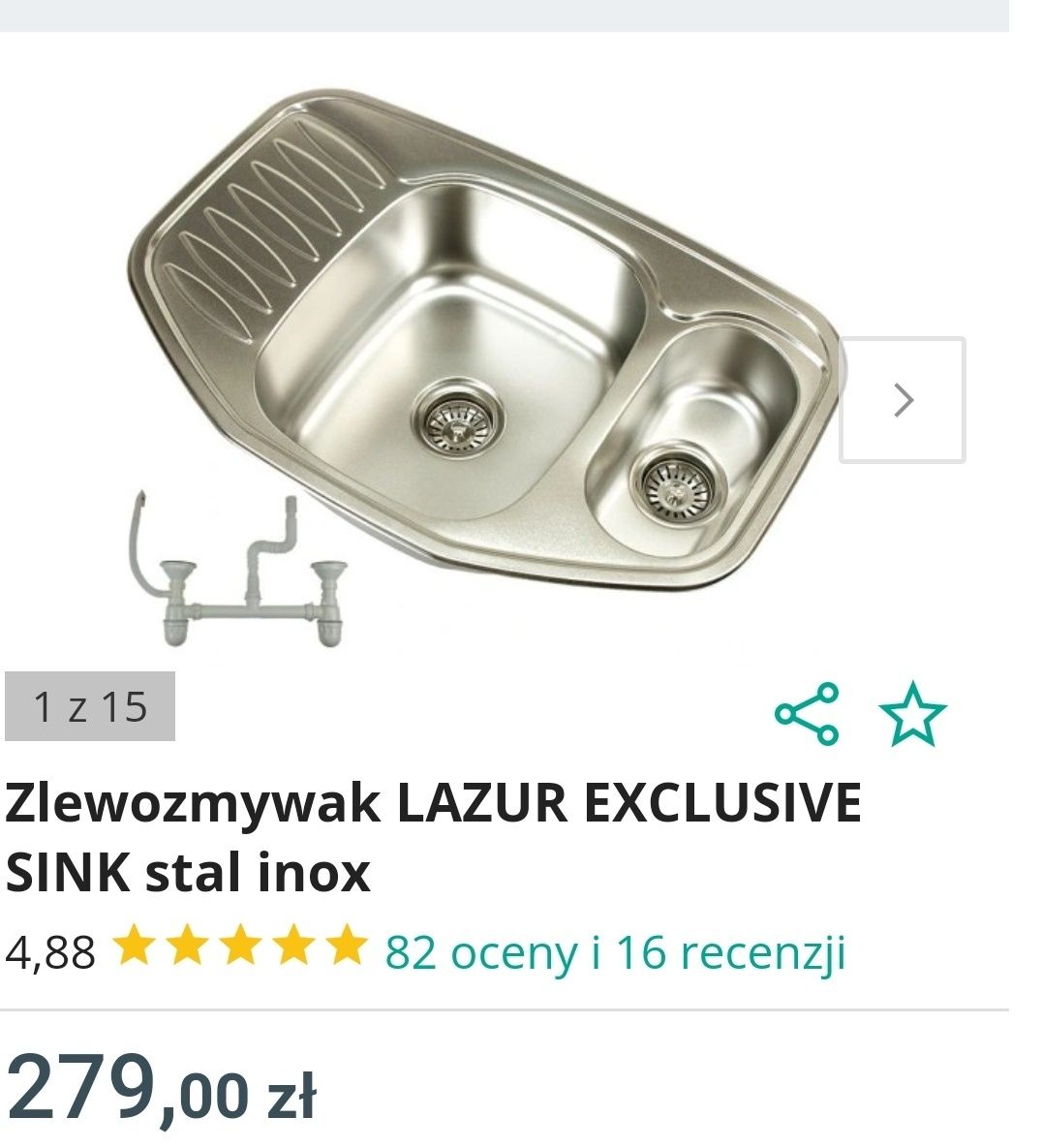 Zlewozmywak LAZUR Inox