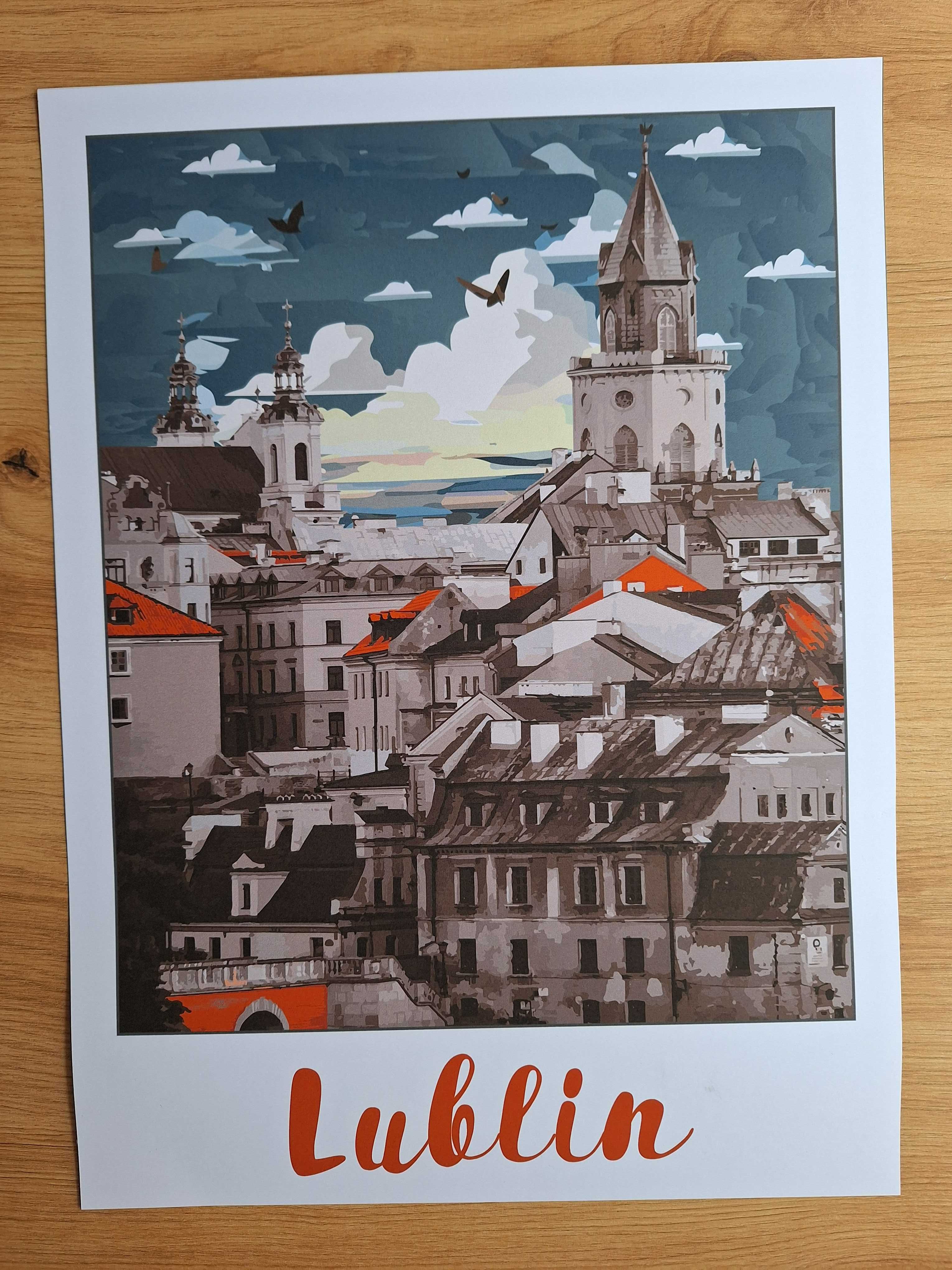 Plakat miasto Lublin (wydruk plus ramka 30x40 cm)