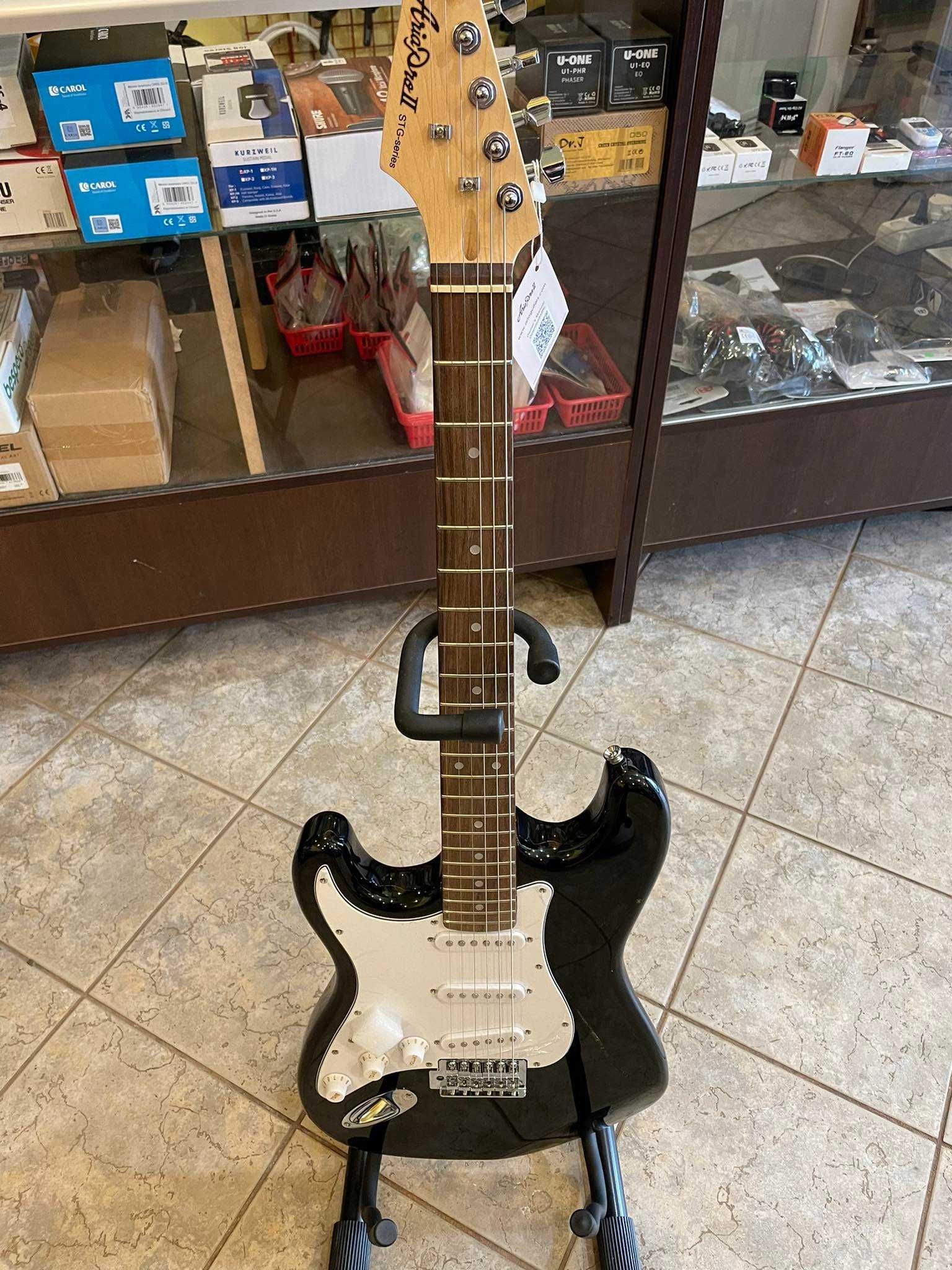 Gitara elektryczna Aria STG-003 BK LH leworęczna - powystawowa