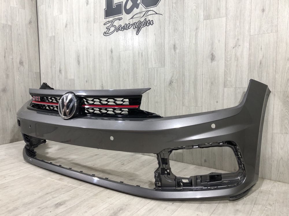 Бампер передний vw POLO 6 GTI / 2017 2018 2019 2020 г./ передній