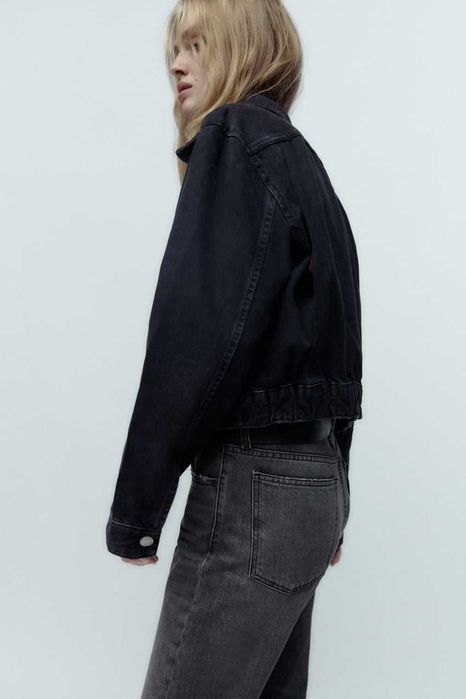 Джинсовая куртка на молнии от Zara, M, L, оригинал, Испания