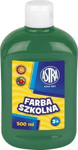 Farba szkolna 500 ml, ciemnozielona. Astra. Nowy Produkt