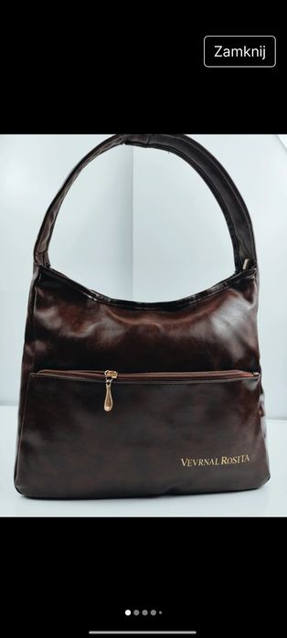 CZEKOLADOWA brązowa torba na ramię vernal rossita nowa