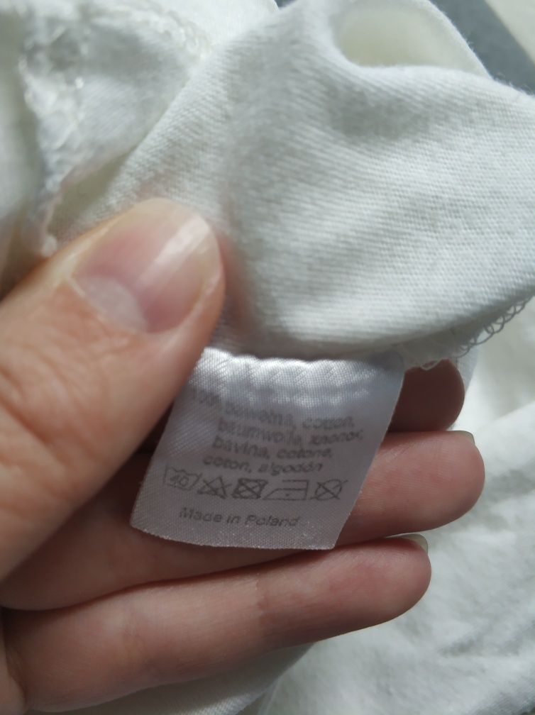 Pidżama piżama z krótkim rękawem rękawkiem i spodniami biała