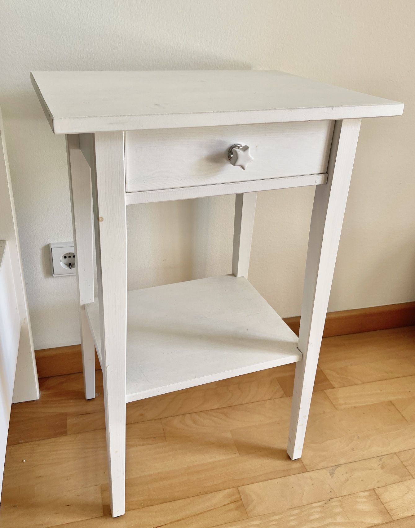 Cama  casal Hemnes branca 160x200 madeira maciça