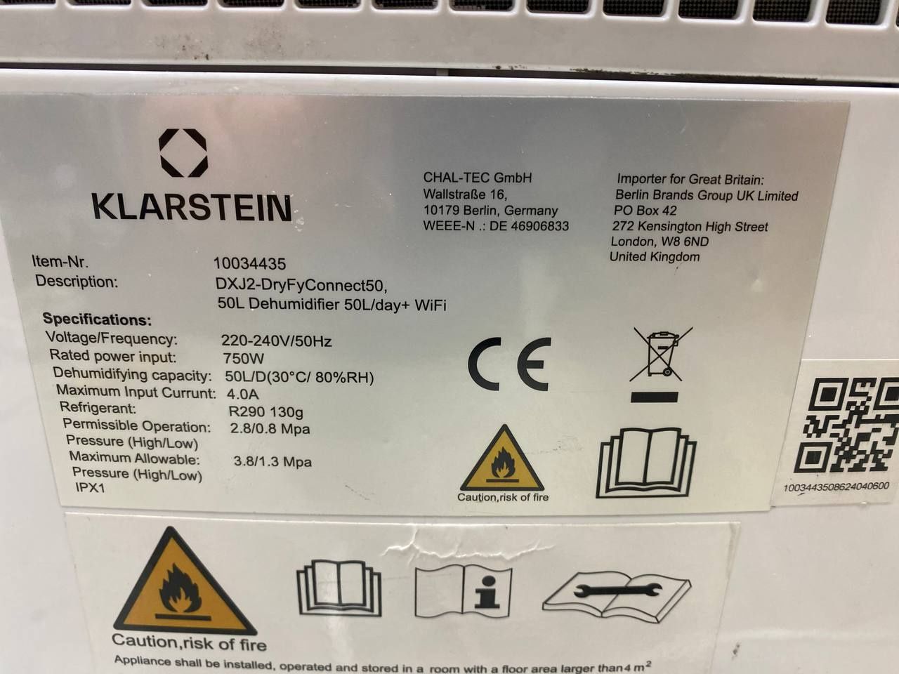 Осушувач повітря KLARSTEIN з Німеччини / Осушитель воздуха из Германии