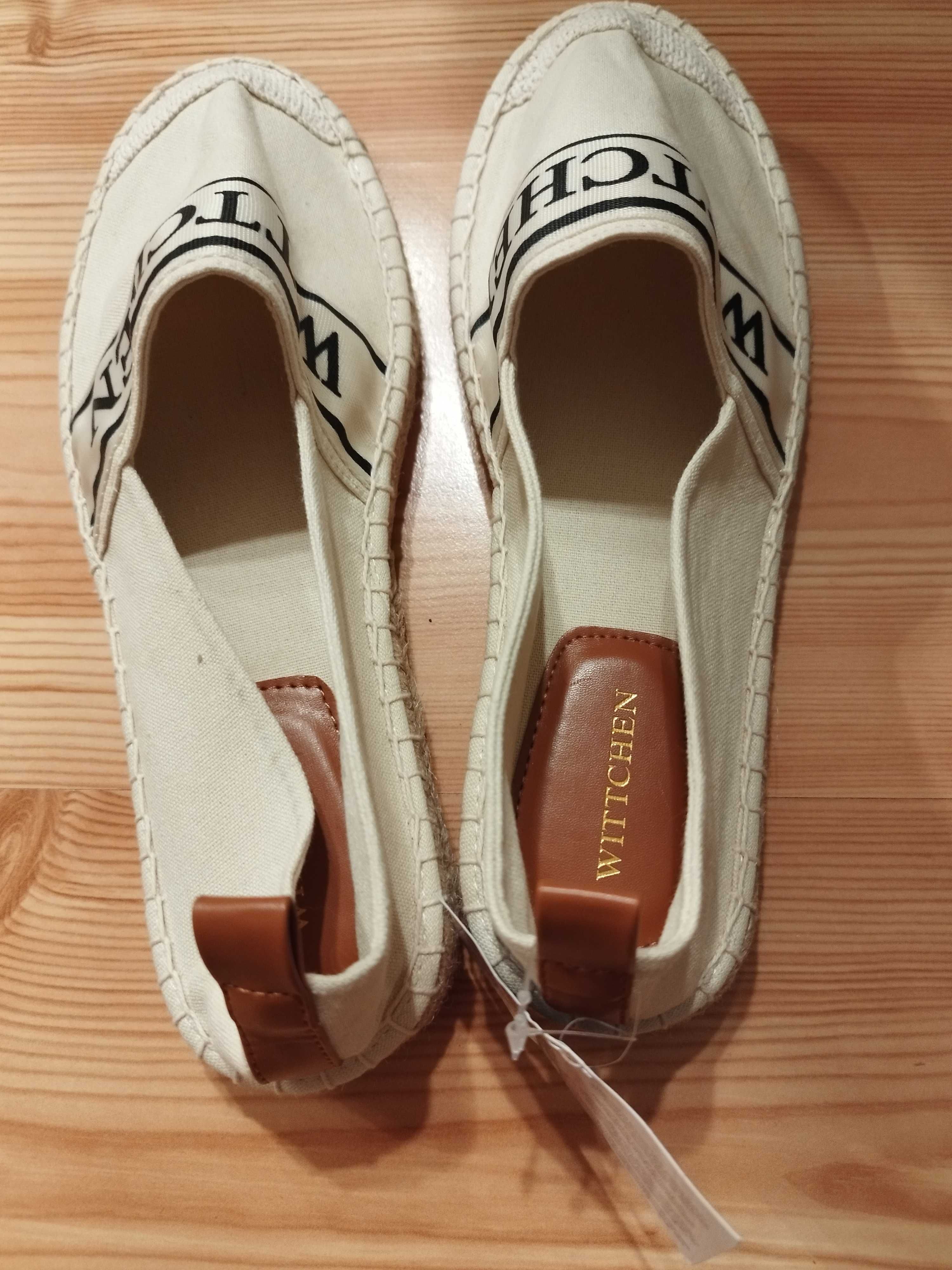 Espadryle Wittchen 39 cm beżowe