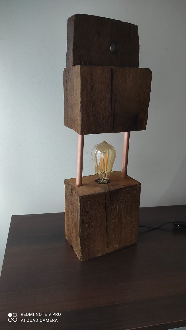 Lampa stojąca  rustykalna handmade Prezent