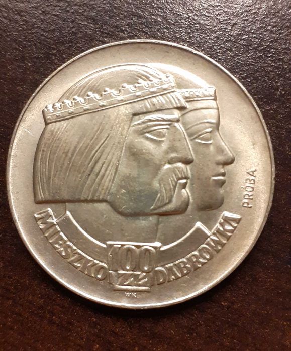moneta 100 zł 1966 Mieszko i Dąbrówka PRÓBA
