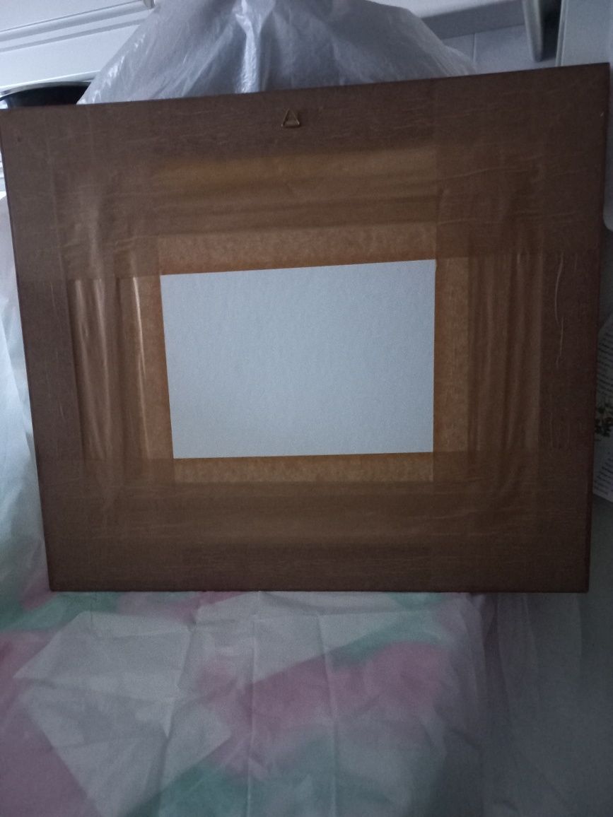 Quadro com monograma em ponto de cruz - artesanal