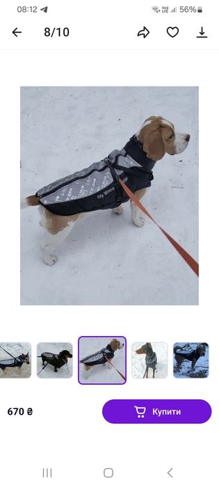 Зимняя водонепроницаемая  куртка xxxl для собак