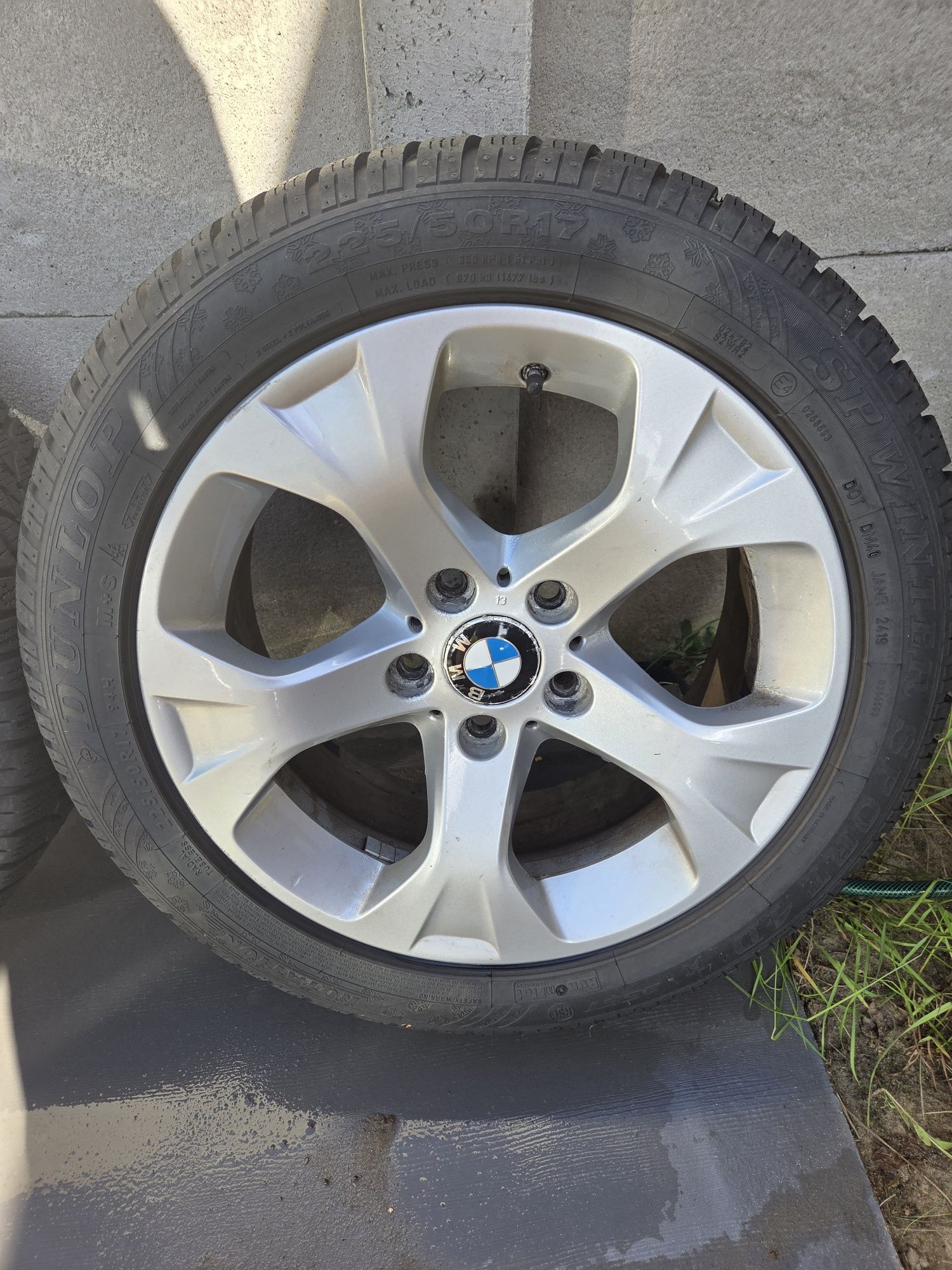 Alufelgi BMW X1 E84 5x120 IS34 7.5J + Opony zimowe Dunlop 225/50R17