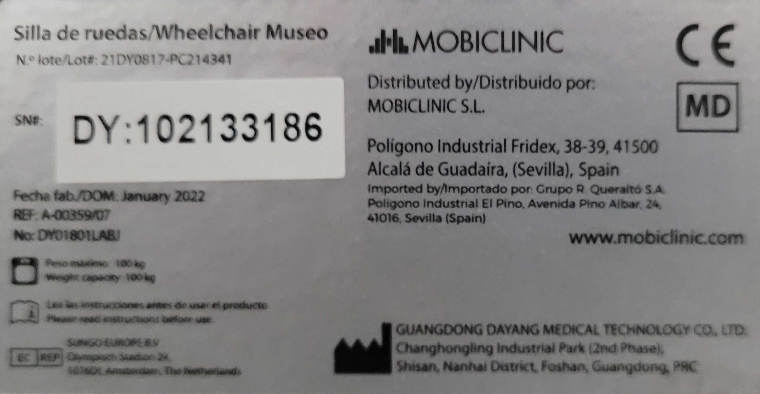 Wózek inwalidzki Mobiclinic MUSEO