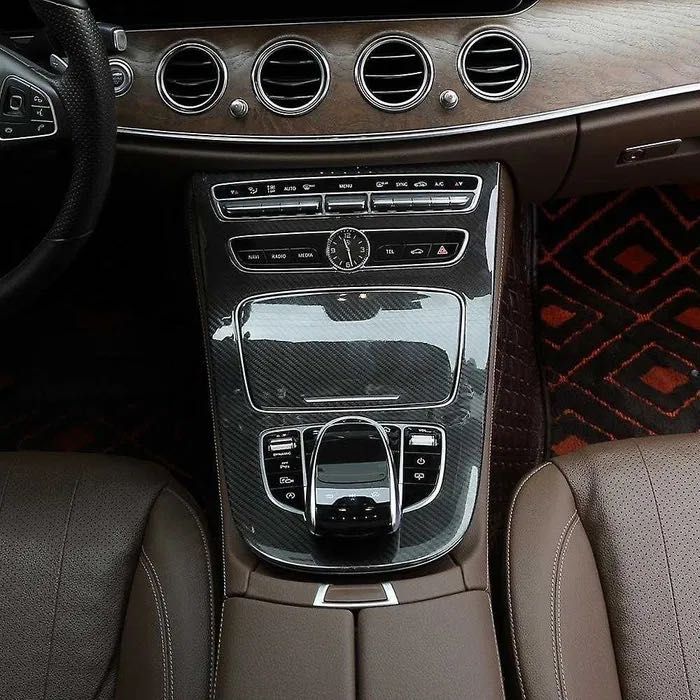 W213 карбонова центральна консоль Mercedes E-class карбон