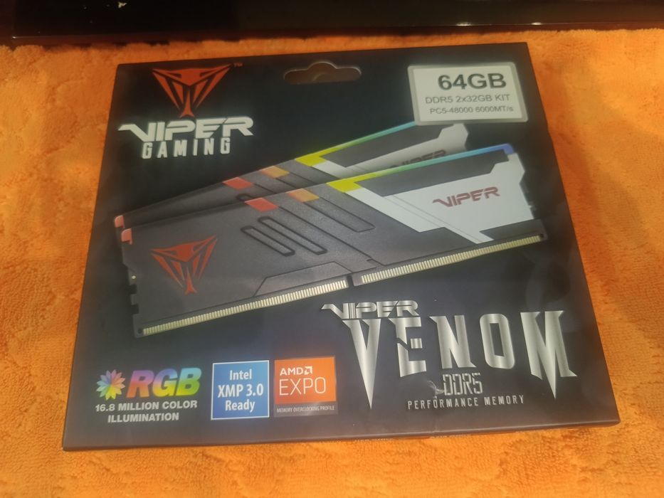 Pamięć RAM PATRIOT Viper Venom RGB 64GB (2x32GB) 6000MHz CL30