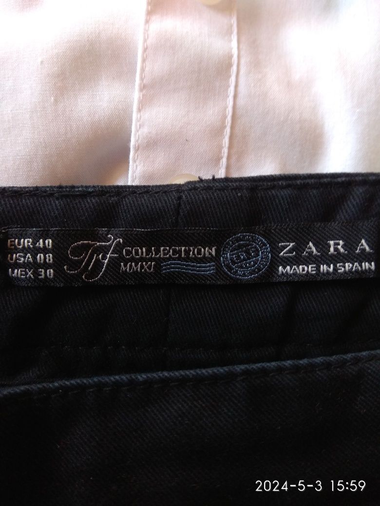 ZARA jeansowa 40 czarna spódnica mini
