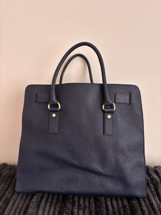 Michael Kors hamilton large navy torba duża złote okucia