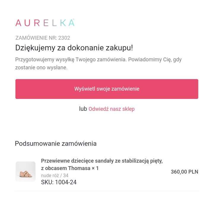 Sandałki odkryte Aurelka