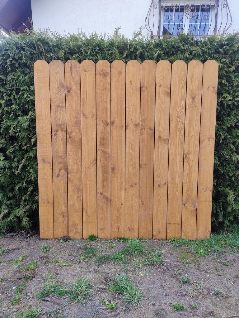 GĘSTY Drewniany Płot Sztachetowy 180 x 180 PREMIUM