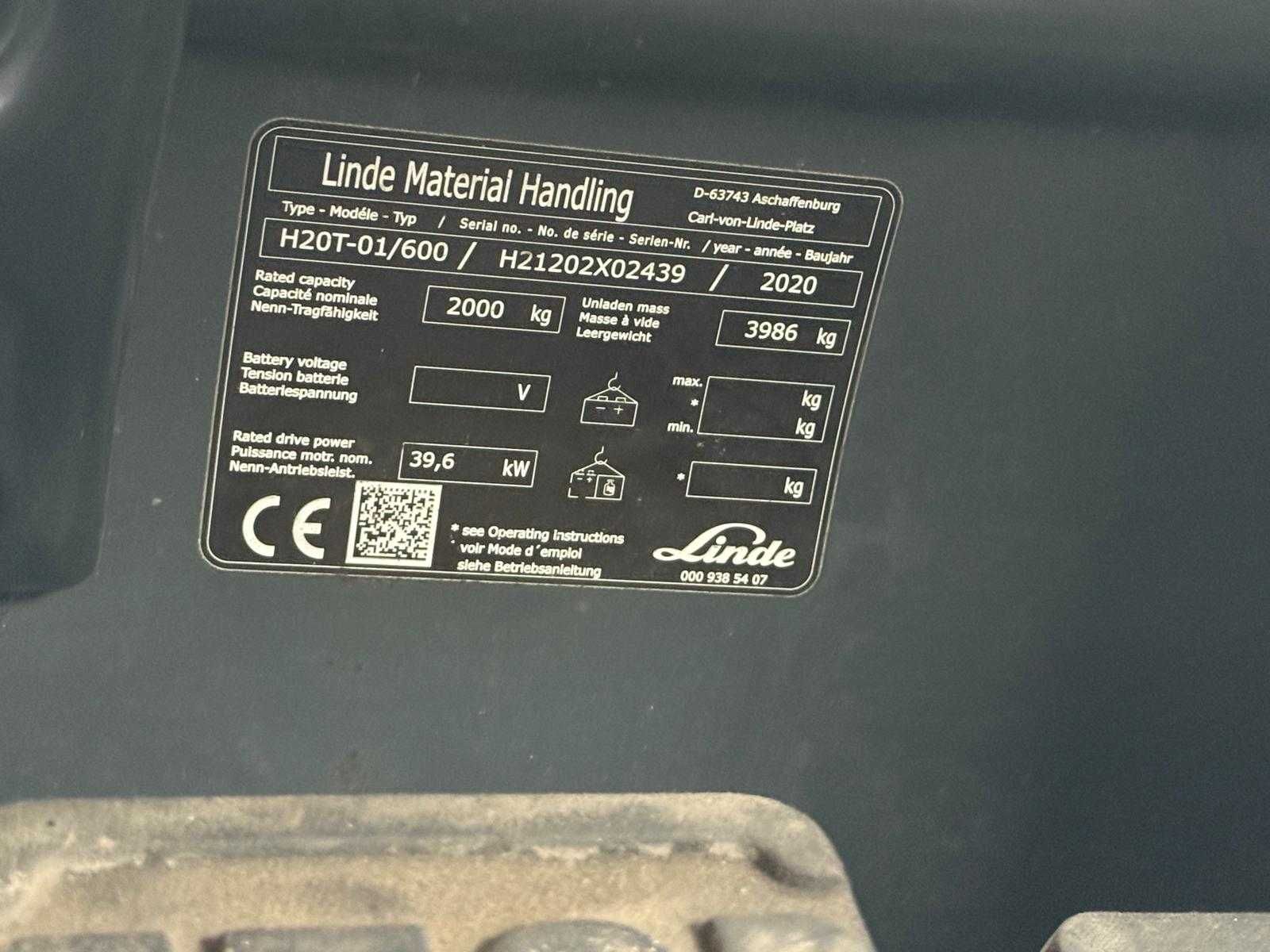 Wózek widłowy Linde H20T 2020 rok udźwig 2000kg OKAZJA!
