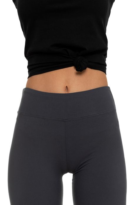 Legginsy Damskie Grafit Wysoki Stan Kryjące Getry Klasyczne Moraj L/XL