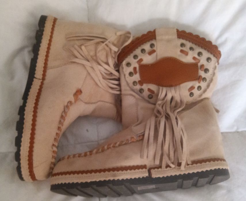 botas franjas camursine novas calça 35,36 com portes 13.50€