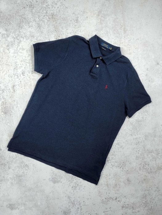 Polo Ralph Lauren granatowe polo Custom Slim Fit quiet luxury XL