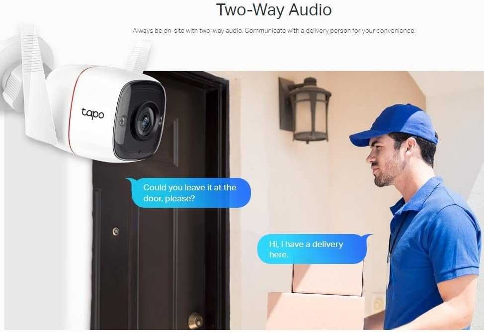 Tapo C310 Zewnętrzna Kamera Wifi, Czarny, 3MP