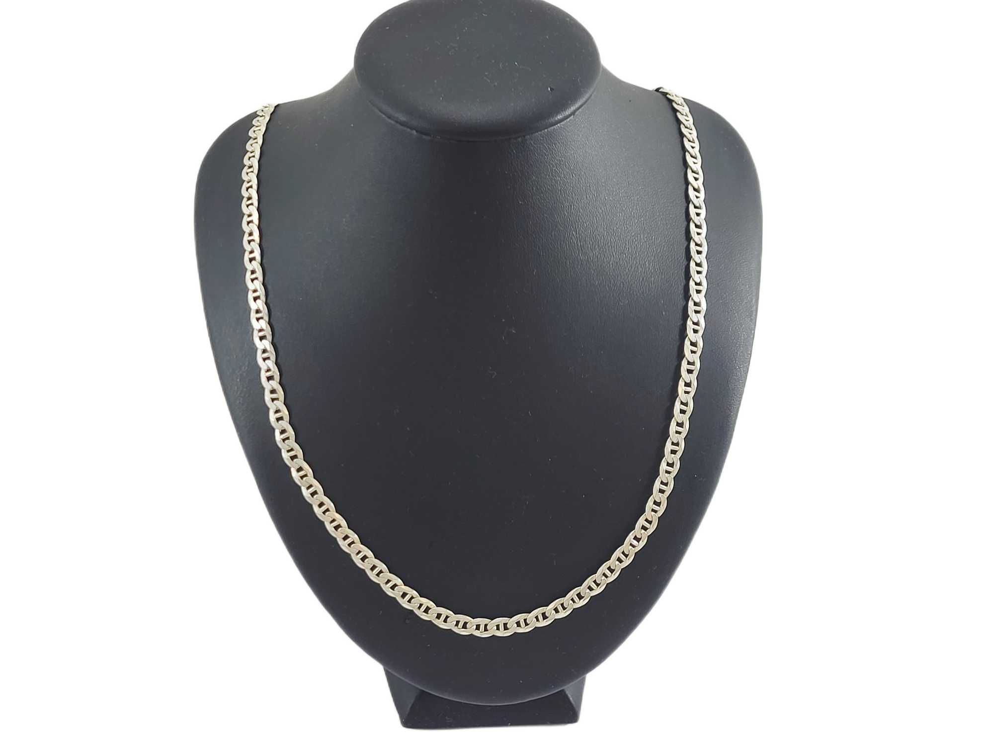 Srebrny łańcuszek męski 925 splot Gucci długość 56,5 cm