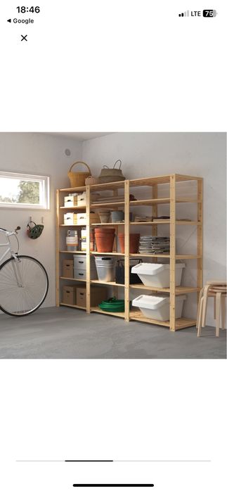 Regał IKEA Drewniany podwójny