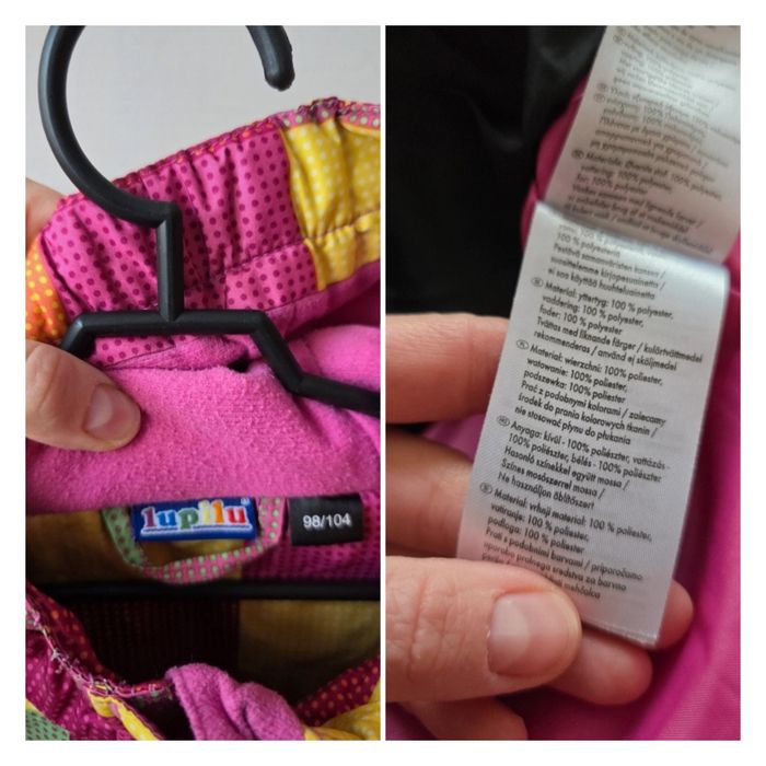 Zimowa kolorowa kurtka dziewczęca Lupilu r.98/104