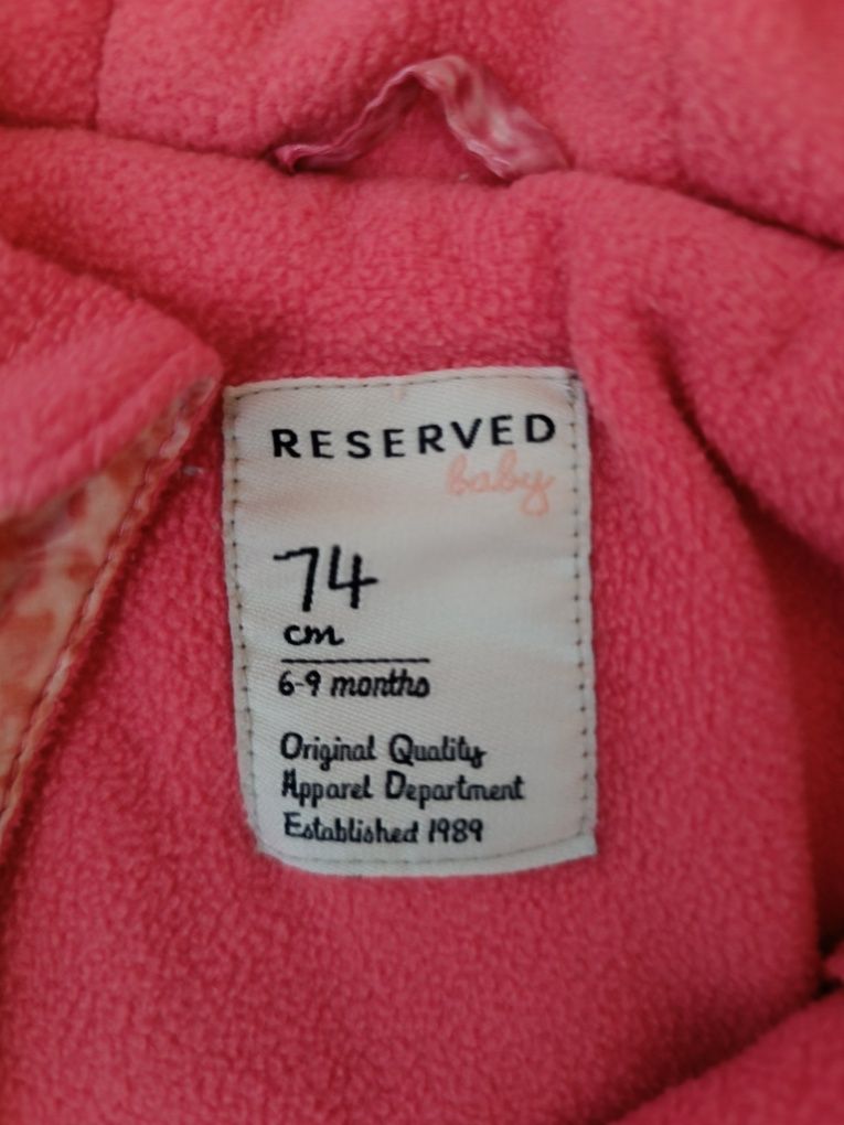Kombinezon zimowy dziewczęcy Reserved r. 74
