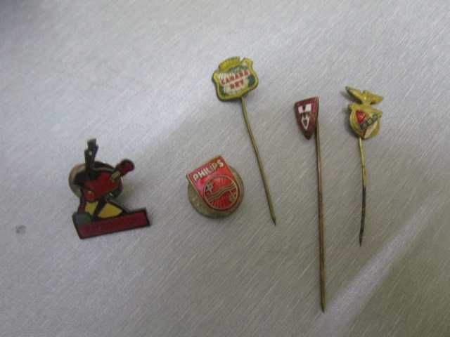 5 pins antigos Benfica Philips Canada Dry Portugal