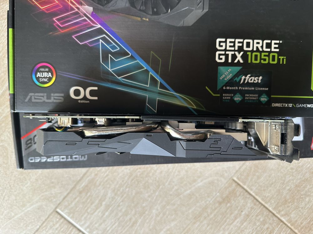 Відеокарта ASUS GeForce GTX1050Ti ROG 4GB, 128bit