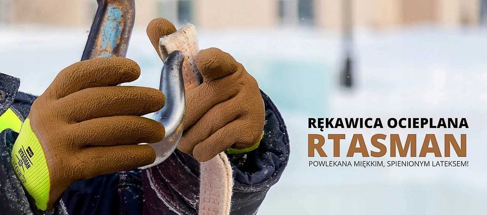 Rękawice Robocze / Ocieplane / Żółto-Brązowe / 10 - XL 10 par