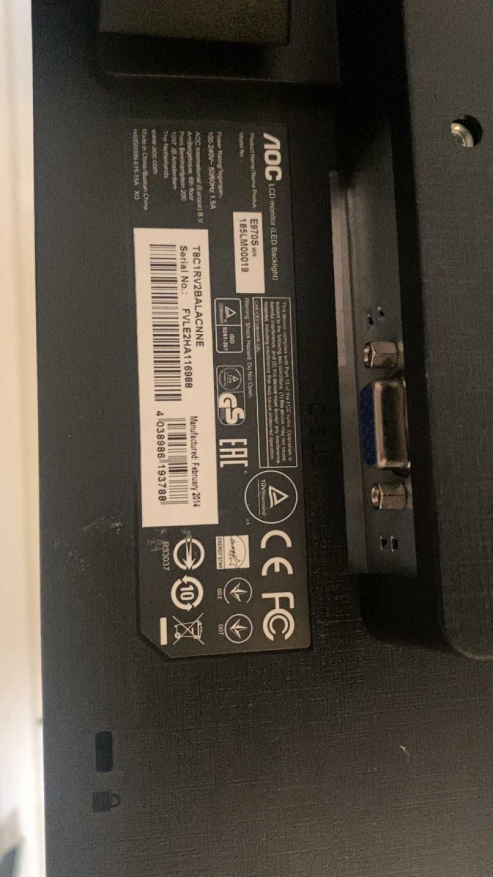 Monitor AOC 60hz