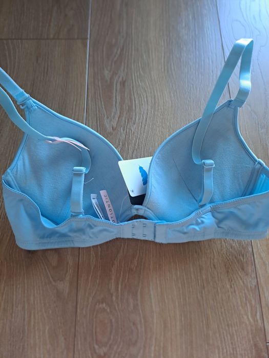Biustonosz Atlantic, rozmiar 80B, push-up, błękitny