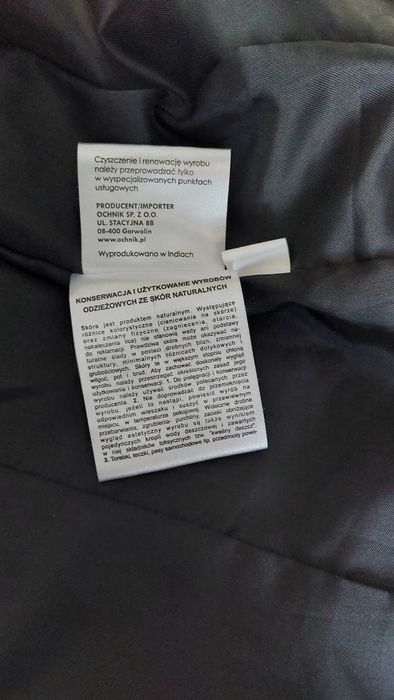 Skórzana Kurtka ochnik, skóra 100%, Kurtka bomberka, pilotka ramoneska